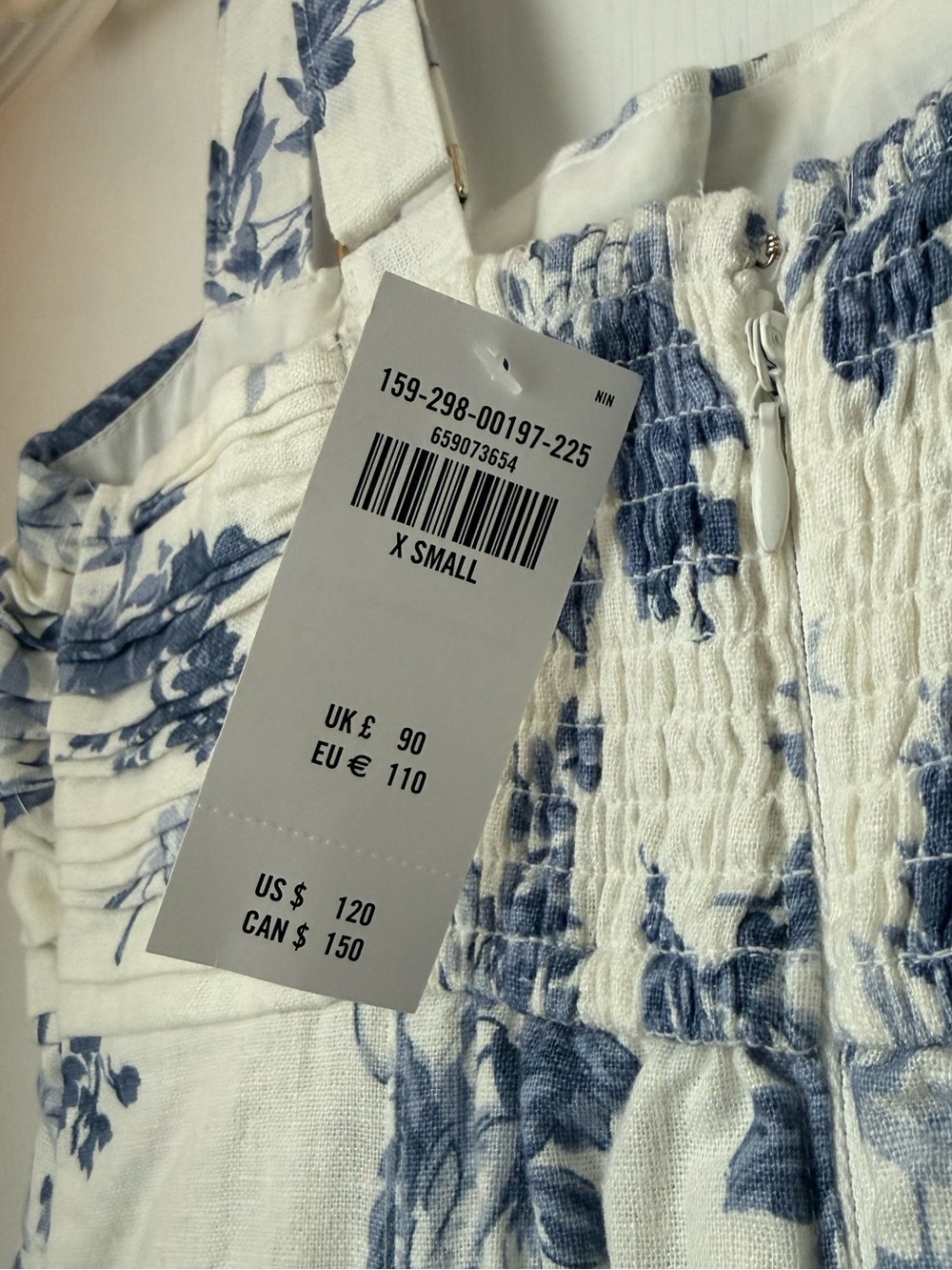 Abercrombie NWT Blue Floral midi sundress - Picture 3 of 3